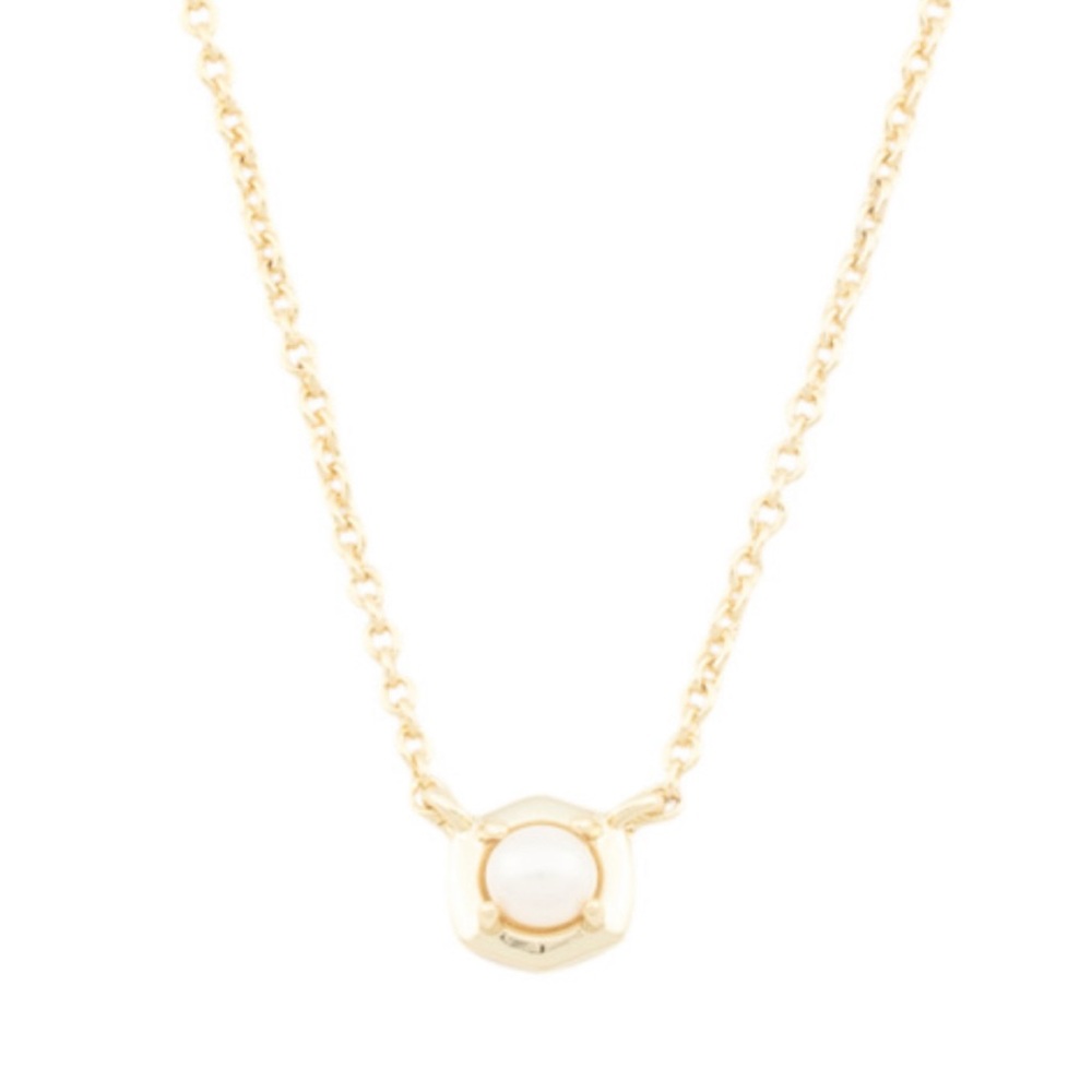 Kendra Scott Gold Necklace with Pearl Accent